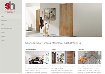 Homepage für die Schreinerei Hein aus Aschaffenburg