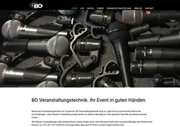 Contao Website für Veranstaltungstechniker